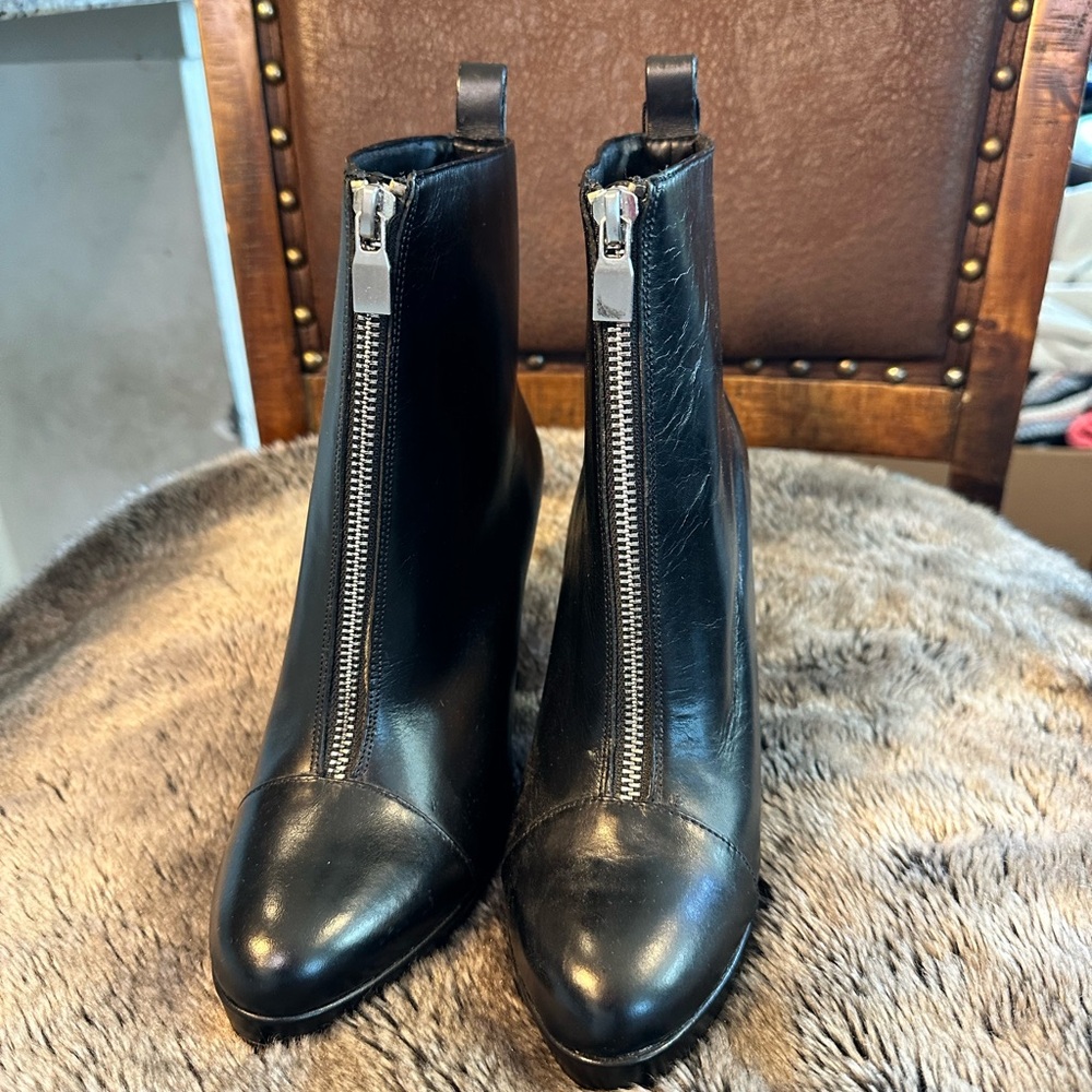 Zara Black Heeled Boots